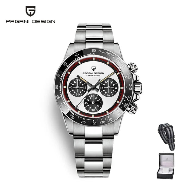 2024 New PAGANI DESIGN Men's Watches Retro Sports Quartz Watch for Men Stainless Steel Waterproof Chronograph Japan VK63 Clock