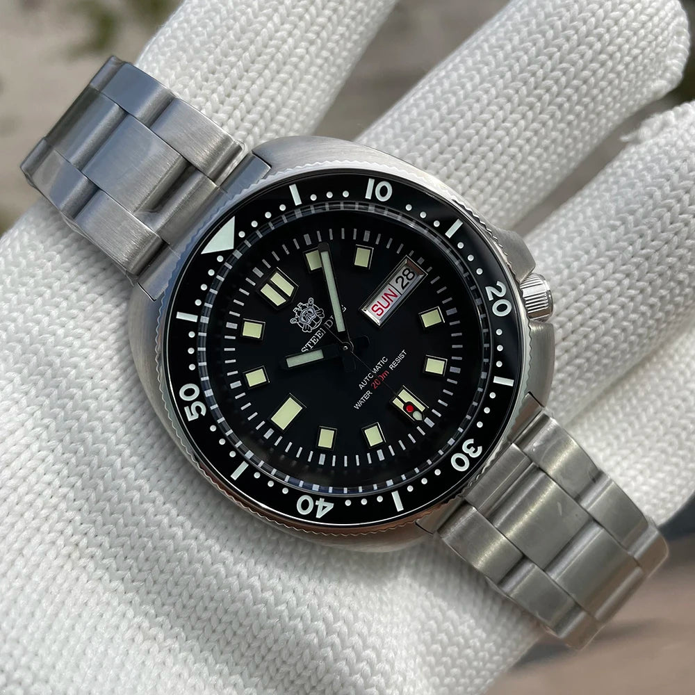 STEELDIVE Brand 44mm Captain Willard Watch Dive Watches Sapphire Watch Men Automatic Wristwatch Turtle