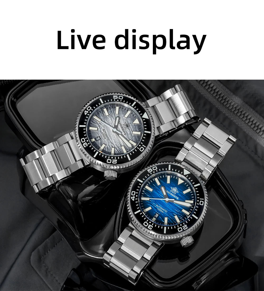 ADDIESDIVE NEW 1000M Diver Automatic Mechanical Watch Sapphire Glass Luminous 46MM Man Watches Ceramic Bezel AD2069 reloj hombre