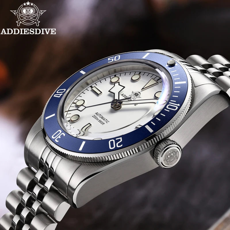 ADDIESDIVE New 39mm Watch Classic NH35 Automatic Mechanical Luxury Sapphire BGW9 Luminous Waterproof 200m Reloj AD2043