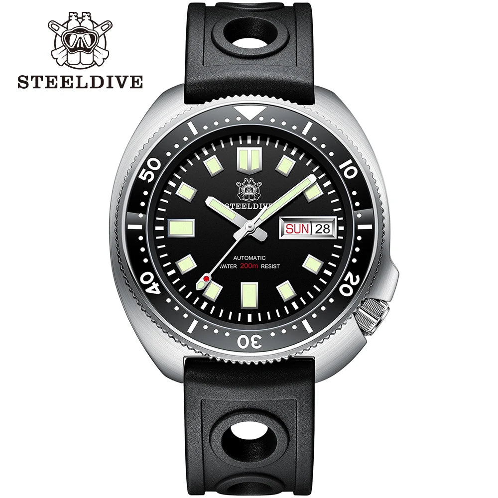 STEELDIVE Brand 44mm Captain Willard Watch Dive Watches Sapphire Watch Men Automatic Wristwatch Turtle