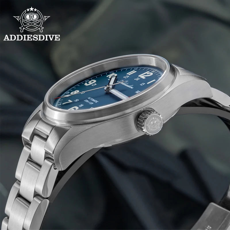 ADDIESDIVE NEW Men's Watch Sapphire Crystal 20Bar Waterproof Super Luminous Stainless Steel AD2070 Automatic Mechanical Watches