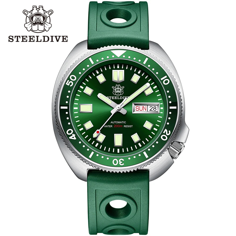 STEELDIVE Brand 44mm Captain Willard Watch Dive Watches Sapphire Watch Men Automatic Wristwatch Turtle