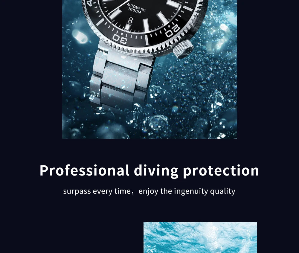 ADDIESDIVE 1000m Dive Watch Luxury Sapphire Men's Watches Waterproof luminous MY-H6 reloj hombre Automatic Mechanical Wristwatch