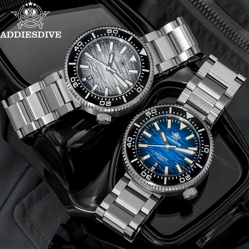 ADDIESDIVE NEW 1000M Diver Automatic Mechanical Watch Sapphire Glass Luminous 46MM Man Watches Ceramic Bezel AD2069 reloj hombre