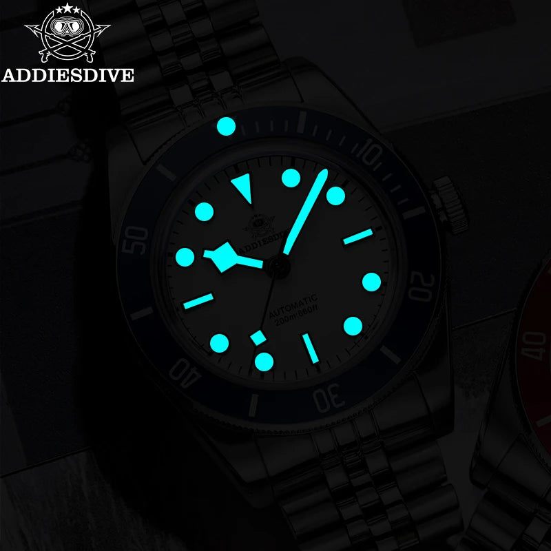 ADDIESDIVE New 39mm Watch Classic NH35 Automatic Mechanical Luxury Sapphire BGW9 Luminous Waterproof 200m Reloj AD2043