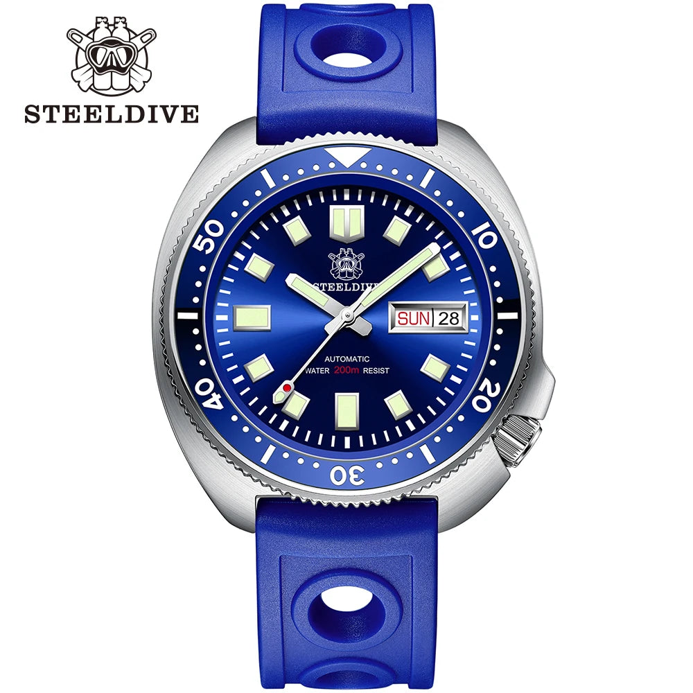 STEELDIVE Brand 44mm Captain Willard Watch Dive Watches Sapphire Watch Men Automatic Wristwatch Turtle